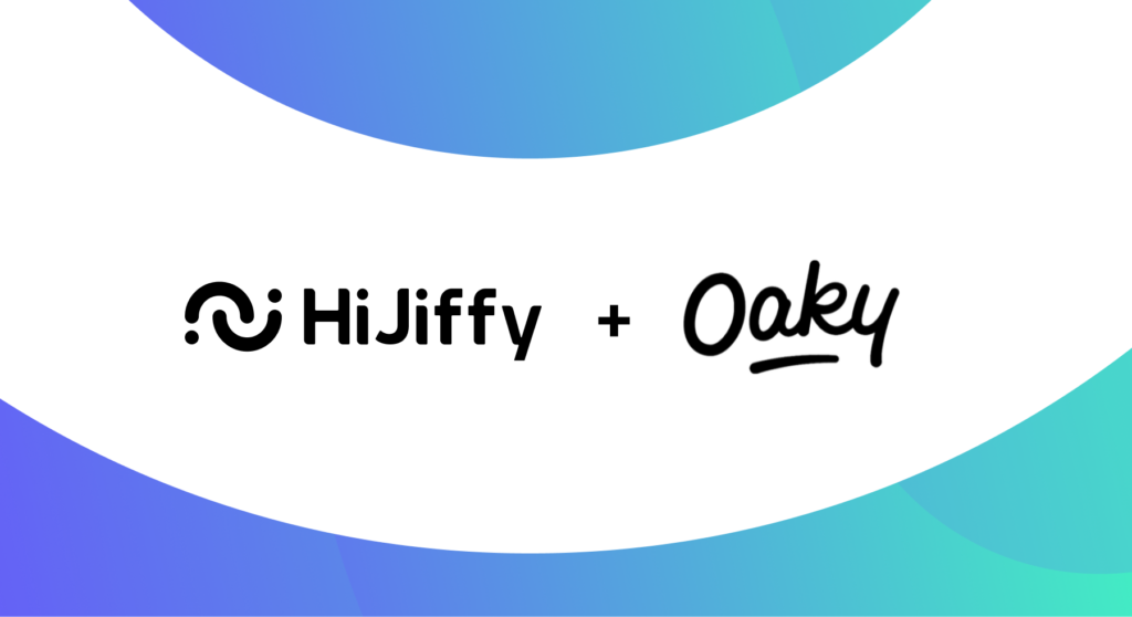 Social media post — integration oaky 1 integração oaky com hijiffy