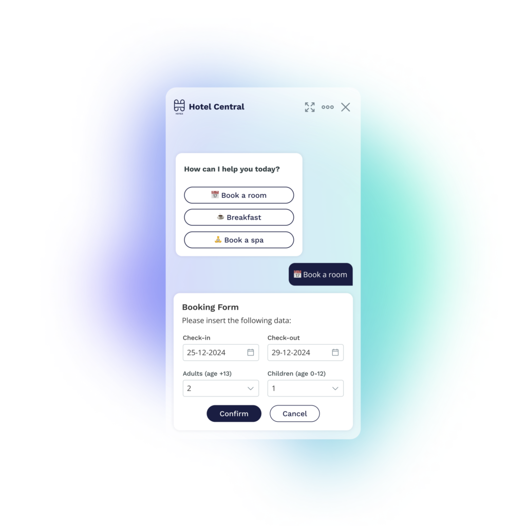 Booking chat based booking booking assistant es
