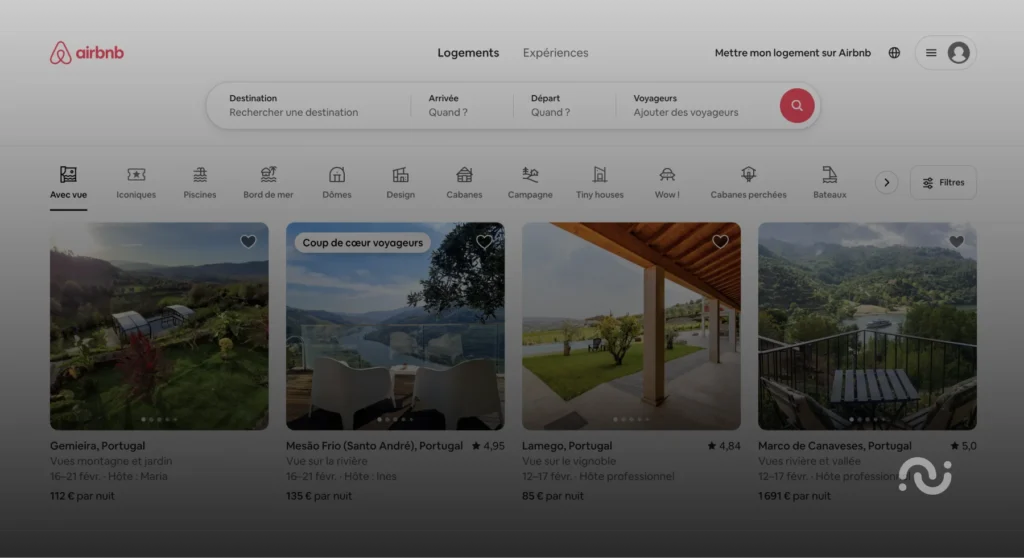 Airbnb - top des meilleures agences de voyages en ligne