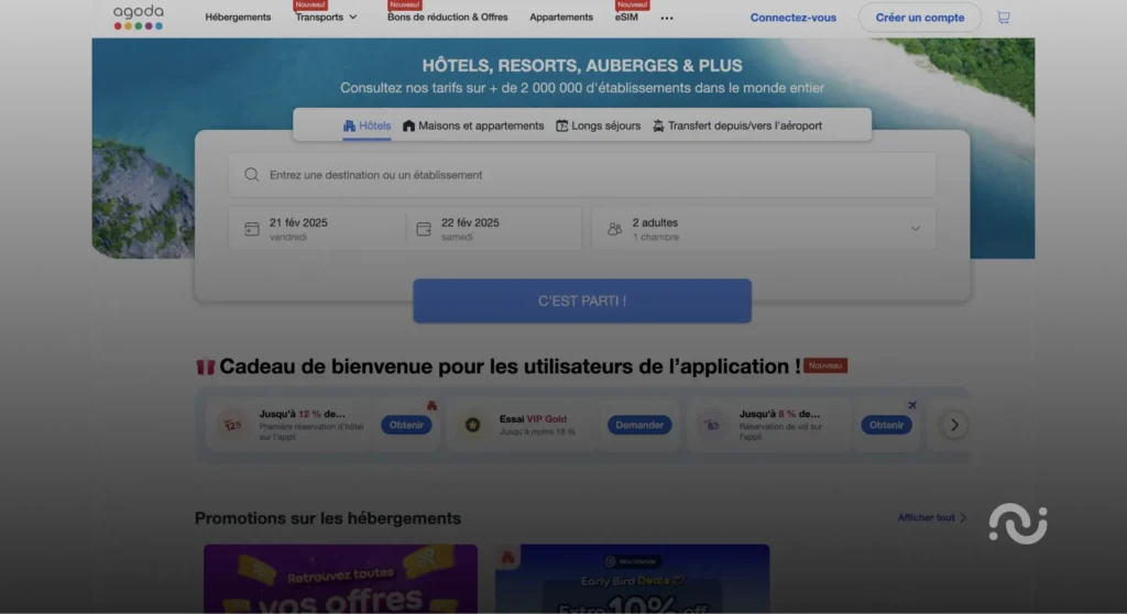 Agoda - top des meilleures agences de voyages en ligne